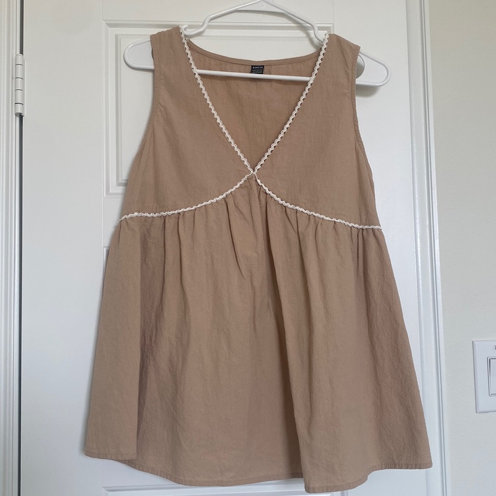SHEIN lace accented blouse